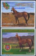 Turkmenistan 2001 Horses 2 S/s, Mint NH, Nature - Horses - Turkménistan