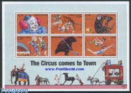Sierra Leone 2000 Circus 6v M/s, Mint NH, Nature - Performance Art - Animals (others & Mixed) - Bears - Cat Family - D.. - Circus