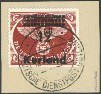 KURLAND 4A BrfStk, 1945, Feldpost-Päckchenmarke, Gezähnt, Prachtbriefstück, Gepr. Pickenpack, Mi. (90.-) - Occupazione 1938 – 45