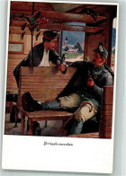 39908784 - Kriegskameraden Im Eisenbahnabteil Zweibund WK I - Red Cross