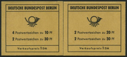 Delcampe - MARKENHEFTCHEN MH 6b,7b , 1970, Markenheftchen Brandenburgertor I Und II, Reklame Berliner Zoo, Pracht, Mi. 125.- - Zusammendrucke