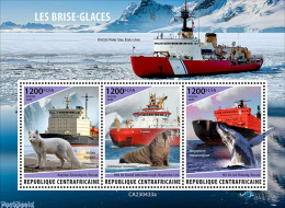 Central Africa 2023 Icebreakers , Mint NH, Nature - Sport - Transport - Sea Mammals - Mountains & Mountain Climbing - .. - Climbing