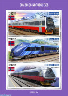 Guinea Bissau 2023 Norwegian Trains, Mint NH, Sport - Transport - Mountains & Mountain Climbing - Railways - Climbing