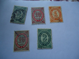 RUSSIA   5  USED  LEVANT STAMPS ARMS OVERPRINT PARA - Autres & Non Classés
