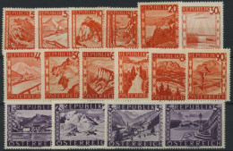 Delcampe - ÖSTERREICH 838-53 , 1947, Landschaften, Prachtsatz, Mi. 100.- - Altri & Non Classificati