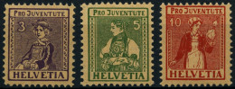 SCHWEIZ BUNDESPOST 133-35 , 1917, Pro Juventute, Postfrisch, Prachtsatz, Mi. 100.- - Nuovi