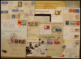 SLG., LOTS EUROPA Ca. 1905-1970, Interessante Partie Von 22 Verschiedenen Belegen Europa, Dabei Seltene Flugpost, Feldpo - Otros - Europa