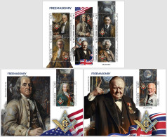 SIERRA LEONE 2024 MNH Freemasonry Freimaurer M/S+2S/S - OFFICIAL ISSUE – DHQ2517 - Freemasonry