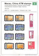 Macau China ATM Complete Collection On 5 Album Sheets 1993-2025 MNH / Klüssendorf Nagler New Vision CVP Automatenmarken - Machine Labels [ATM]