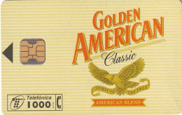 SPAIN - Golden American Cigarettes, Tirage 10000, 09/95, Used - Basic Issues
