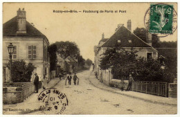 Cpa ROZOY EN BRIE Faubourg De Paris Et Pont - Rozay En Brie