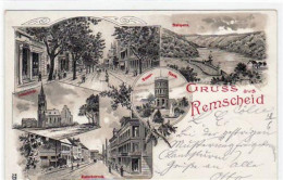 39057584 - Remscheid, Lithographie Mit 6 Abbildungen Gelaufen Von 1899. Gute Erhaltung. - Remscheid