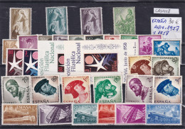 CRS1118 SELLOS ESPAÑA AÑO 1957 Y 1958 COMPLETO - Andere & Zonder Classificatie