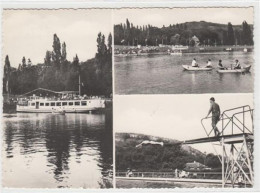 39096104 - Thale Im Harz. Schiffsgaststaette Silberquell Gondelteich Schwimmbad Gelaufen, Mit Marke Und Stempel, Datum - Thale