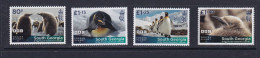 2023 South Georgia Penguins Birds BBC Frozen Planet II Cpl Set Of 4 MNH @ Below Face Value - Géorgie Du Sud