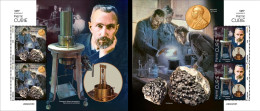 Liberia 2024, Pierre Curie, Minerals, 3val In BF +BF - Physics