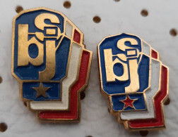 BSJ Yugoslavia Boxing Federation  Box La Boxe Boxen Boks Yugoslavia Vintage Pins - Boxing