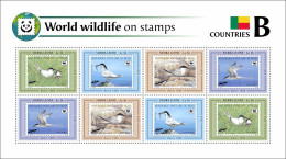 Sierra Leone 2024, WWF On Stamps, Seabirds, 8val In BF - Ongebruikt