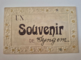 ZINGEM  SOUVENIR  DE AUTHENTIEKE GLINSTERKAART  PRACHTIG TOP - Zingem