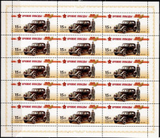 RUSSIA 2012 MOTOR VEHICLES SET OF 4 FULL SHEET MI No 1801-4 MNH VF!! - Feuilles Complètes