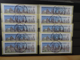 Frankreich ATM 32 Satz 10 Werte Gestempelt (6298) - 1999-2009 Vignettes Illustrées