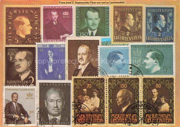 Briefmarken Auf Postkarte Timbres Postage Francobollo-- Fuerstensturm Liechtenst - Briefmarken (Abbildungen)