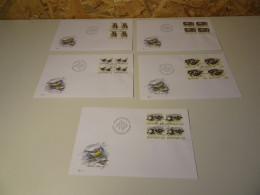Dänemark Michel 1086-1090 Viererblock FDC Tiere (26045) - FDC