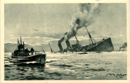 U-Boot-Tag 1917 - Künstler AK Willy Stöwer - Unterseeboote