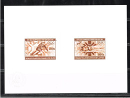 Guinée 1984 Mi. 1010 - 1011 Epreuve D'Artiste Collective Artist Proof Winter Olympic Games Sarajevo Jeux Olympiques Ski - Winter 1984: Sarajevo