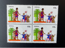 Sénégal 1994 Mi. 1346 Block Of 4 Bloc De 4 Joint Issue Emission Commune Portugal Premiers Contacts 1 Val. RARE MNH - Emissions Communes