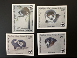 Comores 1987 Mi. 792 - 795 ND IMPERF WWF Mongoz Lemur Faune Fauna Panda - Ongebruikt