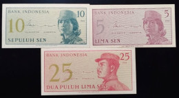 1964  Indonesia 5-10-25  Rupiah UNC/FDS(fv.822 - Indonesia