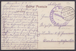 CP Thuin En Franchise Feldpost Càpt THUIN /-8.7.1915 Pour L'Allemagne - Cachet "LANDSTURM-BATTAILLON / GIESSEN" - Army: German