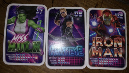 3 Cartes Marvel 2021 Révèle Ton Pouvoir N°2, 6 Et 17 - Marvel