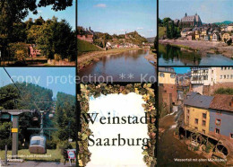 Saarburg Saar Burg Partie Am Fluss Sesselbahn Feriendorf Warsberg Wasserfall Alt - Saarburg