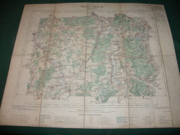 VAUCOULEURS   : CARTE DRESSEE PAR ORDRE DU MINISTERE DE L INTERIEUR ,  TIRAGE DE 1892 , CARTE  TOILEE - Topographical Maps
