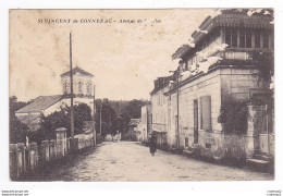 24 SAINT VINCENT DE CONNEZAC Vers Ribérac Avenue De L'Eglise En 1923 Femme Chapeau PUB Chocolat Menier VOIR DOS - Riberac