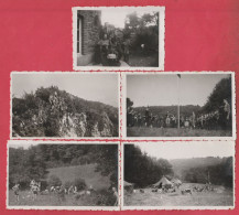 Delcampe - Redu - Camp D'un Patro En 1948  - 5 Photos Véritables - Libin