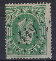 Nr. 30 Met ZELDZAME Puntafstempeling PT / LP 449 Van SCHAERBEEK ; Details & Staat Zie 2 Scans , COBA = 100 € ! LOT 327 - 1869-1883 Leopold II.