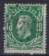 Nr. 30 Met ZELDZAME Puntafstempeling PT / LP 447 Van CHARLEROI ; Details & Staat Zie 2 Scans , COBA = 100 € ! LOT 327 - 1869-1883 Leopold II