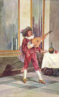 CPA Troubadour Folklore Costume - Music