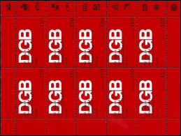 2083 Deutscher Gewerkschaftsbund DGB - 10er-Bogen ** - 1991-2000