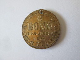 Allemagne Medaille:4e Festival De Gimnastique Bonn 1872/Germany-Bonn Medal 4th Gymnastics Festivals 1872,diam=30 Mm - Germany