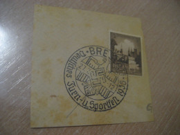 BRESLAU 1938 Gymnastics Gymnastique Cancel Stamp On Piece GERMANY - Gymnastiek