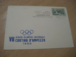 CORTINA 1956 Ice Hockey Winter Olympic Games Olympics Cancel Cover ITALY Italia - Winter 1956: Cortina D'Ampezzo