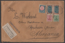 ARGENTINA - MENDOZA / 1911 - REGISTERED COVER ==> GERMANY - CERTIFICADA - Lettres & Documents