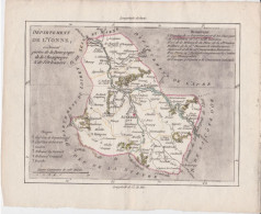 Carte Du Département De L'Yonne, Louis Brion De La Tour, Vers 1790 !! - Geographical Maps