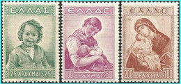 GREECE- GRECE - HELLAS  1943:  Childern  Welfare Compl. Set MNH** - Ungebraucht