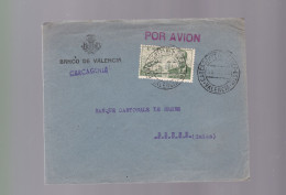 1 Timbre  Espagne Sur Enveloppe ( S.C  )   1952   Destination Banque Cantonale De Berne  Suisse - Briefe U. Dokumente