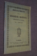 Rarissime,Liège,règlement De La Sociétè Gretry + Document Original,1824,complet 30 Pages,20 Cm./ 12,5 Cm.Historique - Documenti Storici